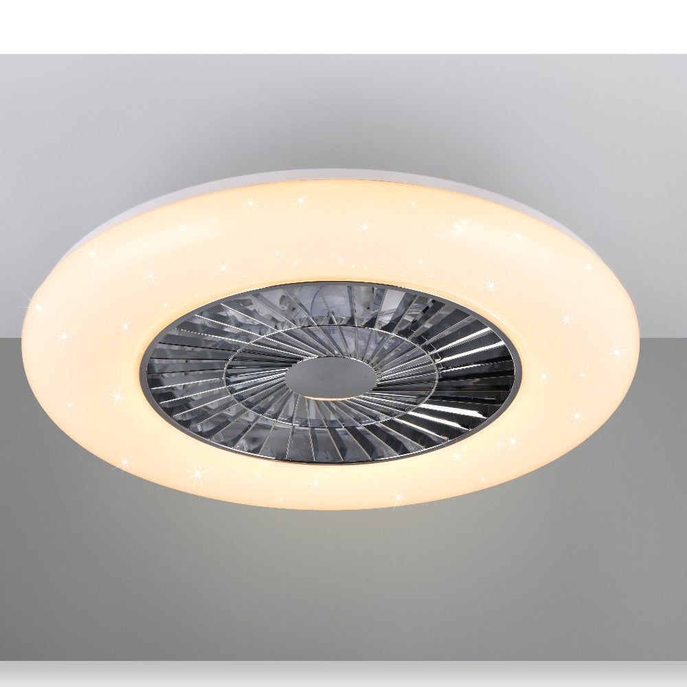 Ventilatore plafoniera con tre modalità luce led a soffitto con ventilatore e telecomando diametro 60 cm