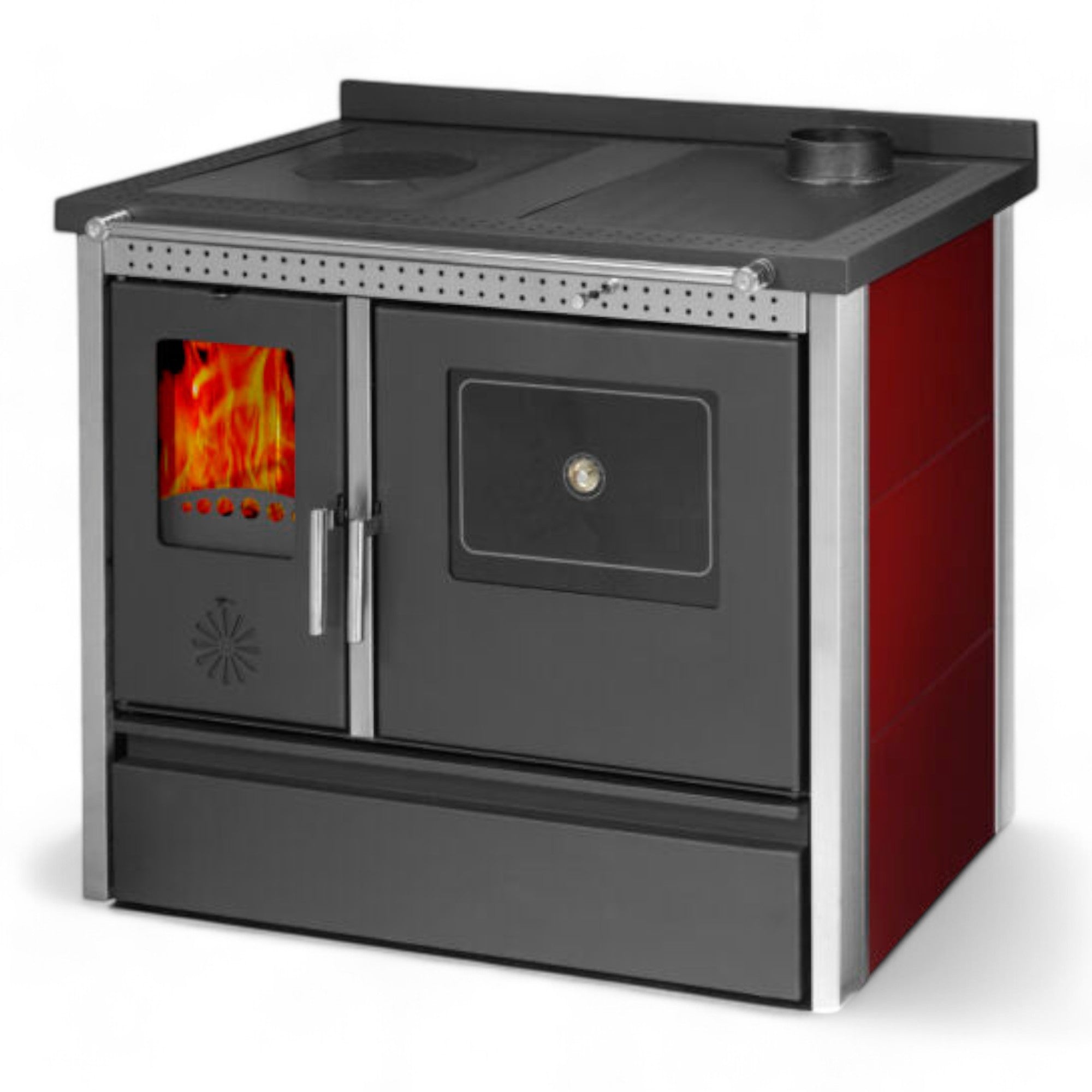 Wood Stove with Oven Steel structure 11.19 kW Exclusive Inox