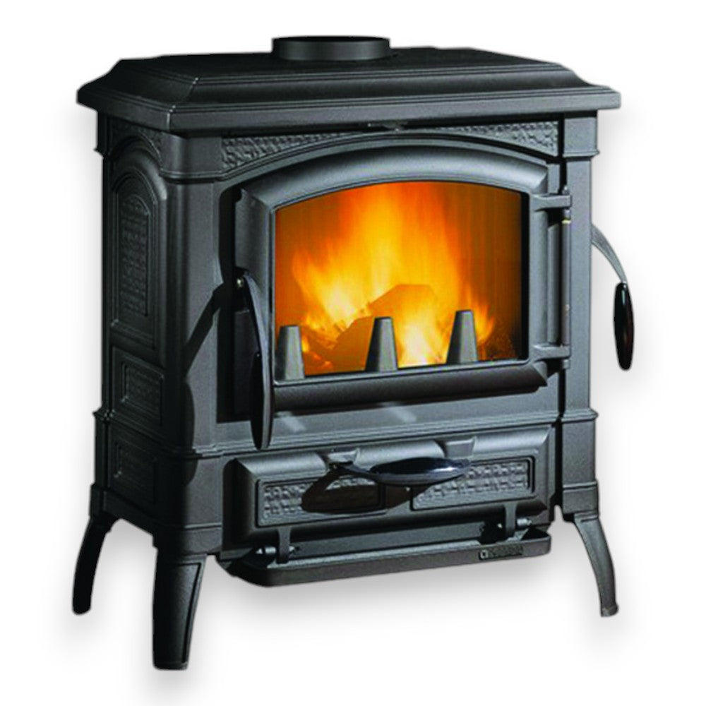 Stufa a legna 7,3 Kw con struttura interamente in ghisa 66x59xH70,6 cm antracite Isetta Nordica