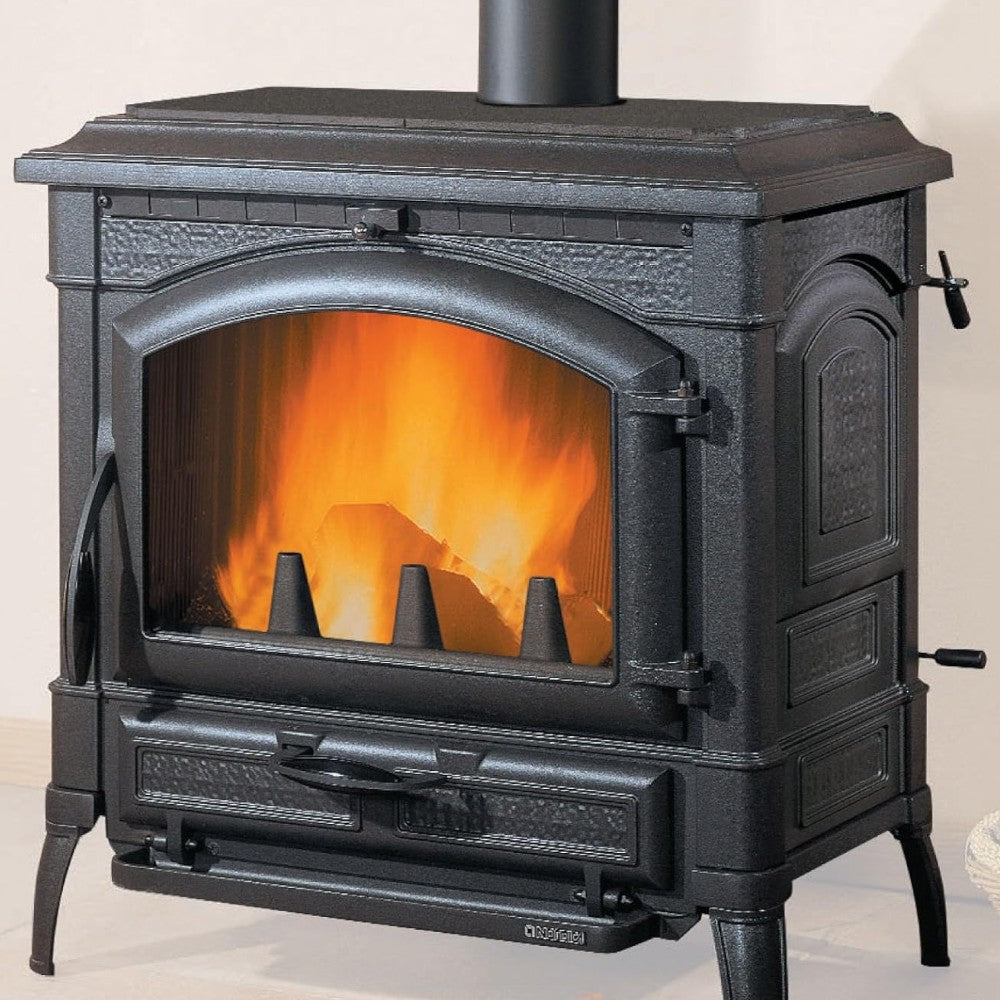 Stufa a legna 12 Kw in ghisa 59,7x29xH36 cm Isotta antracite