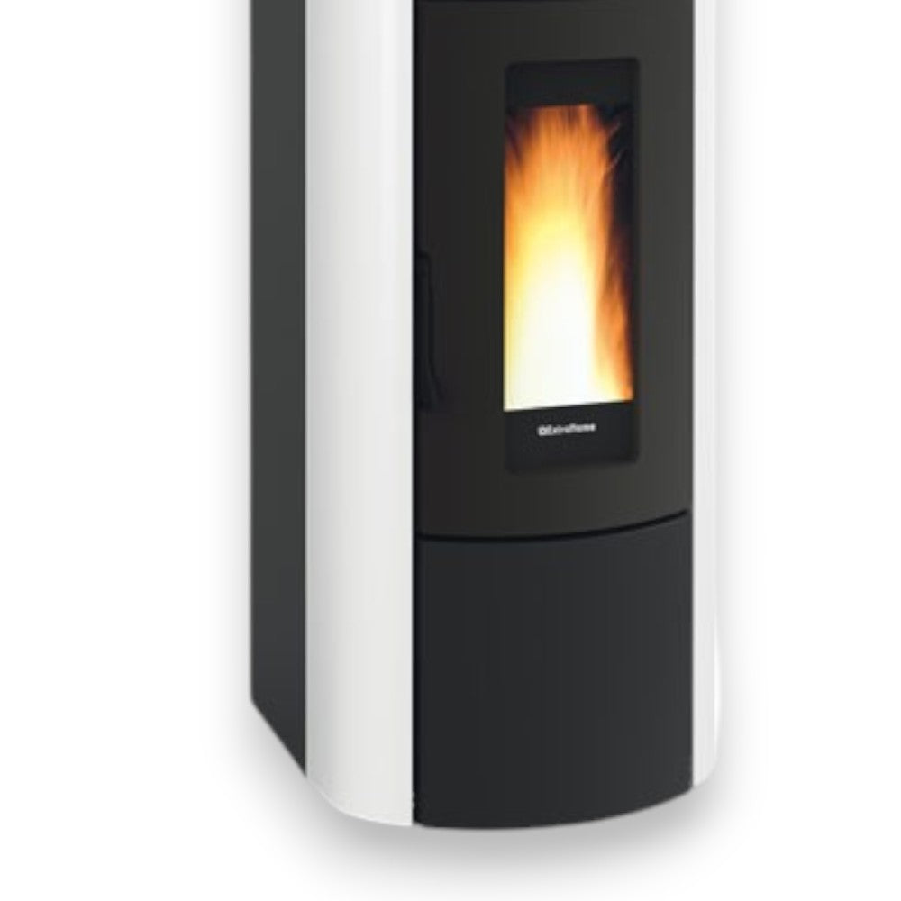 Stufa a pellet 16 Kw in acciaio 49.5x59.3xH115.3 cm bianca Costanza Nordica