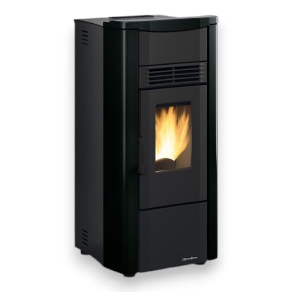 Stufa a pellet 7 Kw in ghisa 50x51xH103 cm nera Giusy evo Nordica