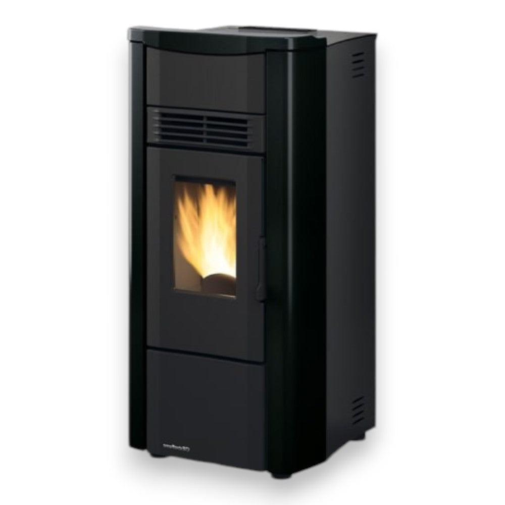 Stufa a pellet 7 Kw in ghisa 50x51xH103 cm nera Giusy evo Nordica