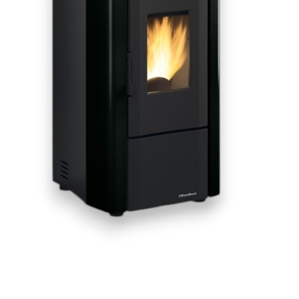 Stufa a pellet 7 Kw in ghisa 50x51xH103 cm nera Giusy evo Nordica