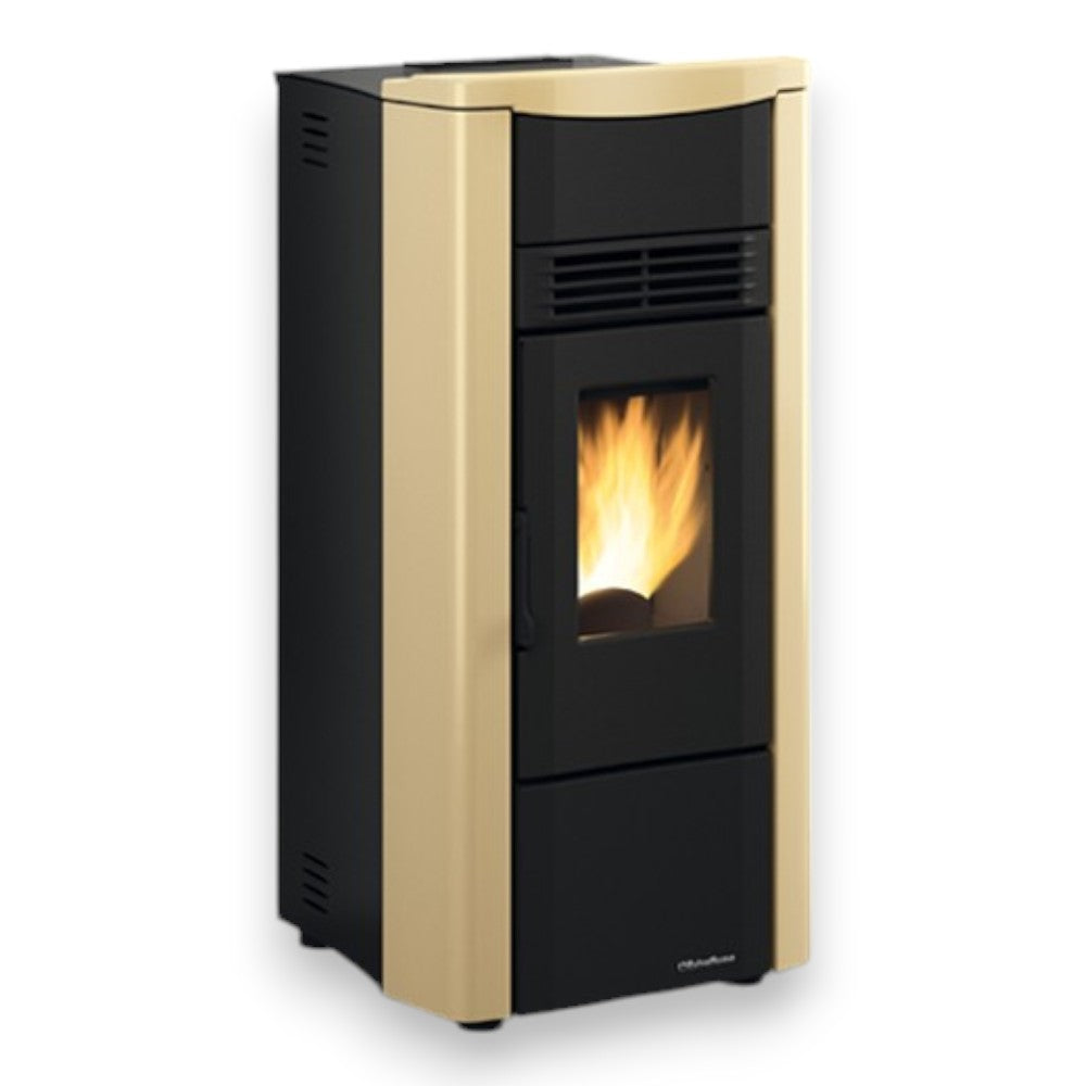 Stufa a pellet 7 Kw in ghisa 50x51xH103 cm pergamena Giusy evo Nordica