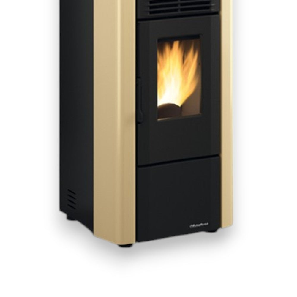 Stufa a pellet 7 Kw in ghisa 50x51xH103 cm pergamena Giusy evo Nordica