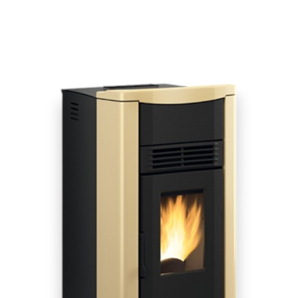 Stufa a pellet 7 Kw in ghisa 50x51xH103 cm pergamena Giusy evo Nordica