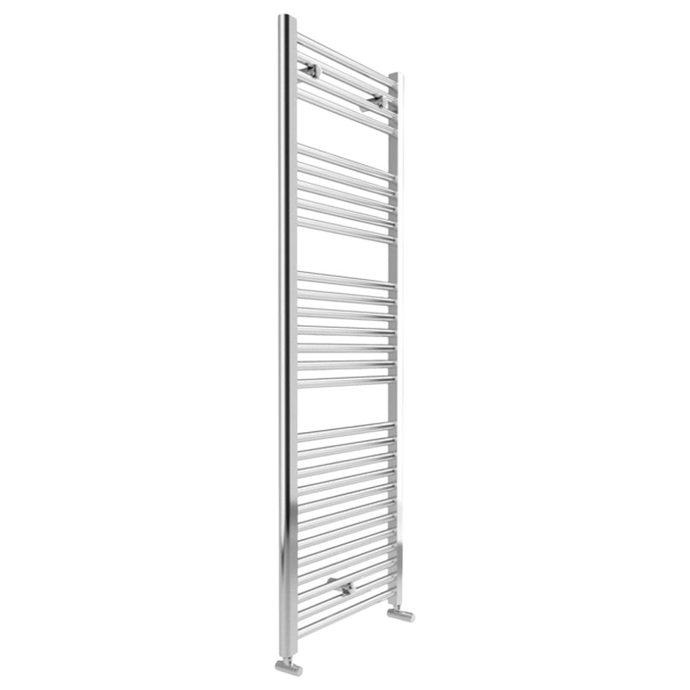 Termoarredo radiatore cromato diritto H142x45x40 cm con valvola di sfiato e attacchi