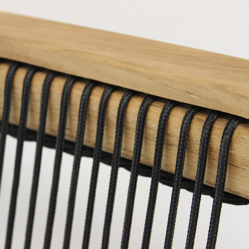 Poltrona sedia in legno teak con cuscino impilabile 59x60xH80 cm Istanbul