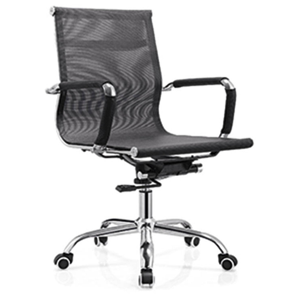 Sedia poltrona girevole da ufficio con ruote ed altezza regolabile sedile traspirante anti sudore Mallorca