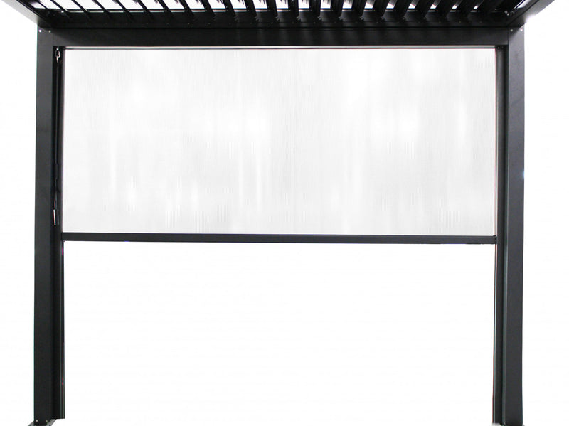Tenda zanzariera laterale 270x238 cm in alluminio e PVC per pergola bioclimatica