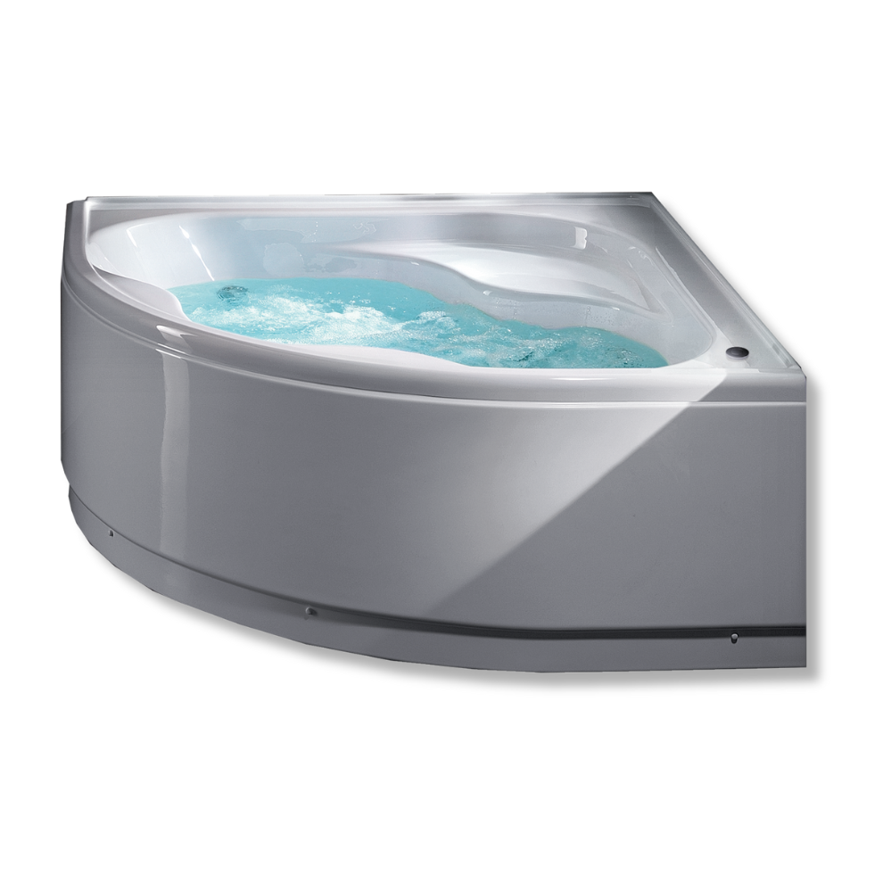 Vasca da bagno Idromassaggio angolare con telaio e pannelli 140x140 cm