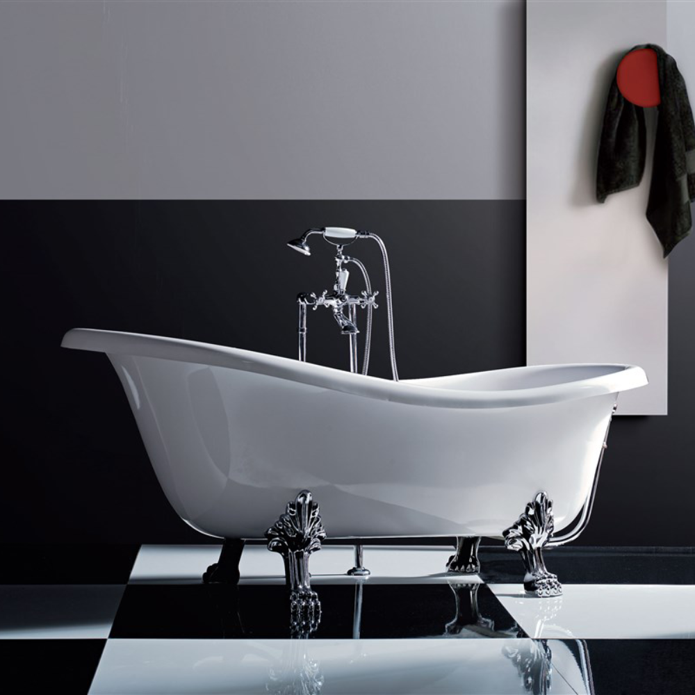 Vasca da bagno epoca solo guscio realizzata in metracrilato 170x80xH72/61