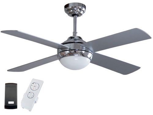 Ventilatore Lampada da soffitto 4 pale 60 W con telecomando Niklas silversky