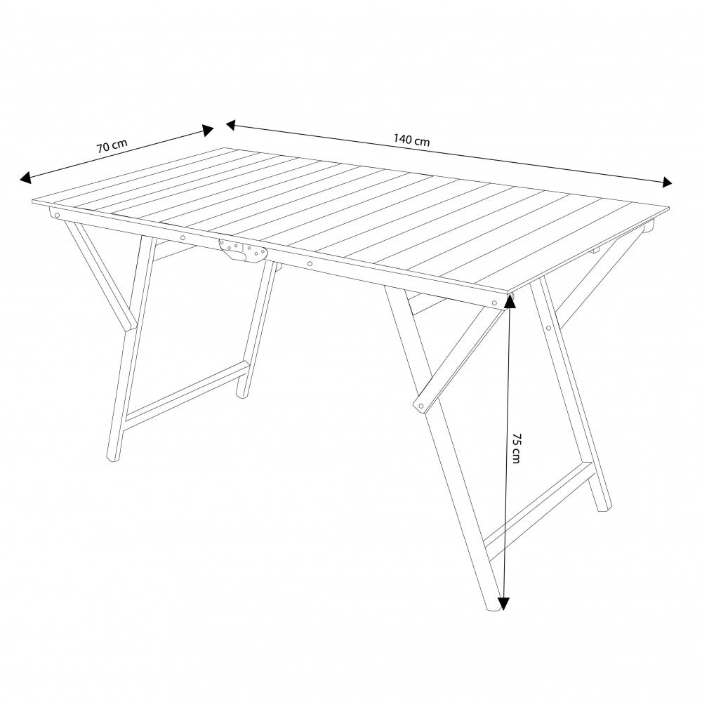 Tavolo chiudibile 70x140 cm con struttura in legno Eventuality