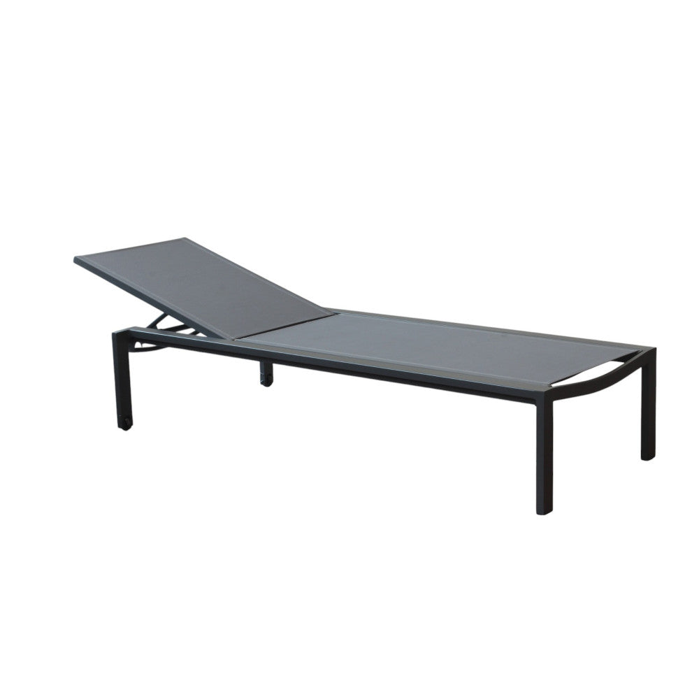 Lettino impilabile da giardino resistente con struttura in alluminio design ergonomico