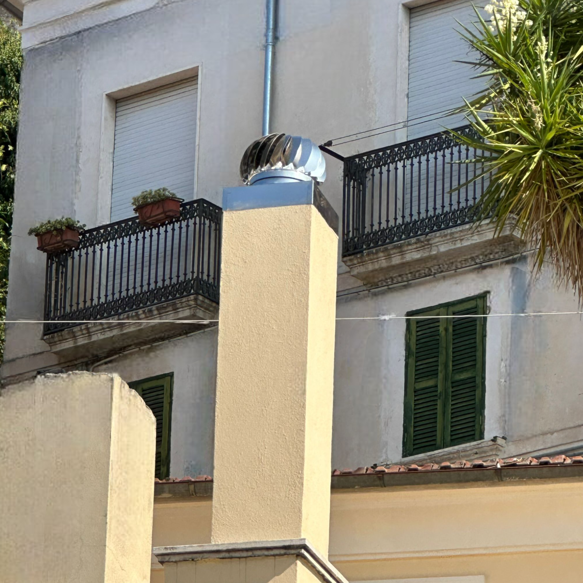 Fumaiolo comignolo girevole quadrato e rettangolare zincato