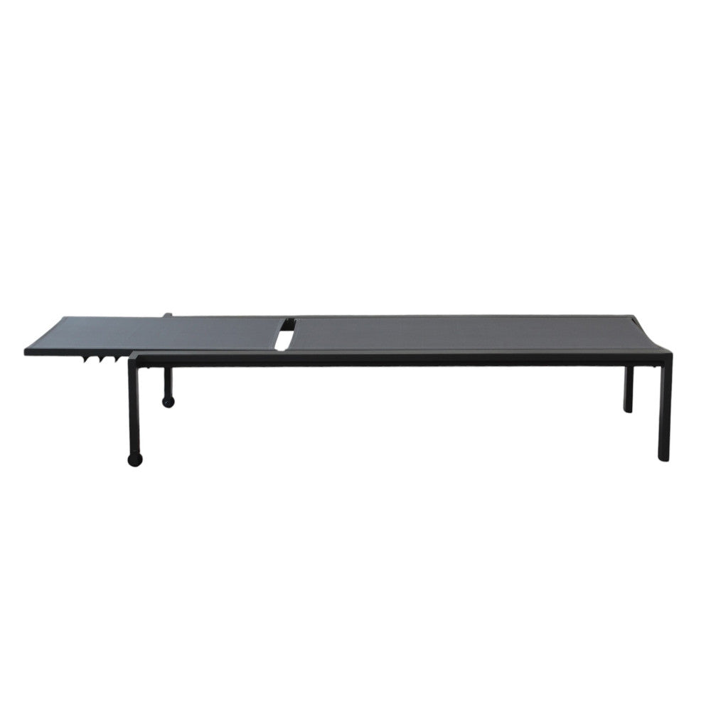 Lettino impilabile da giardino resistente con struttura in alluminio design ergonomico
