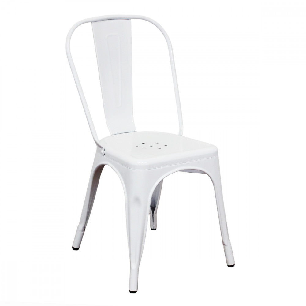 Sedia da interno in metallo resistente 35x45xH85 cm con design ergonomico Lola