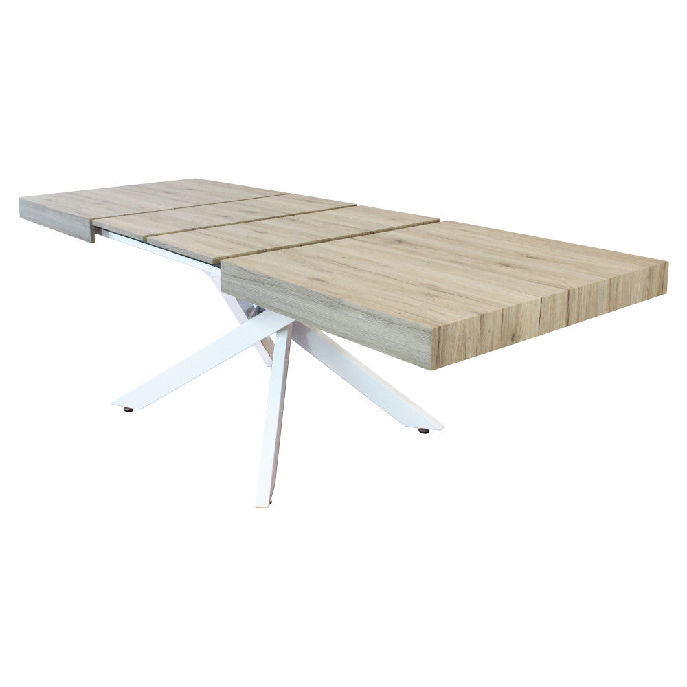 Tavolo allungabile con piano in mdf e struttura in metallo 90x160/240xH75 cm Danne