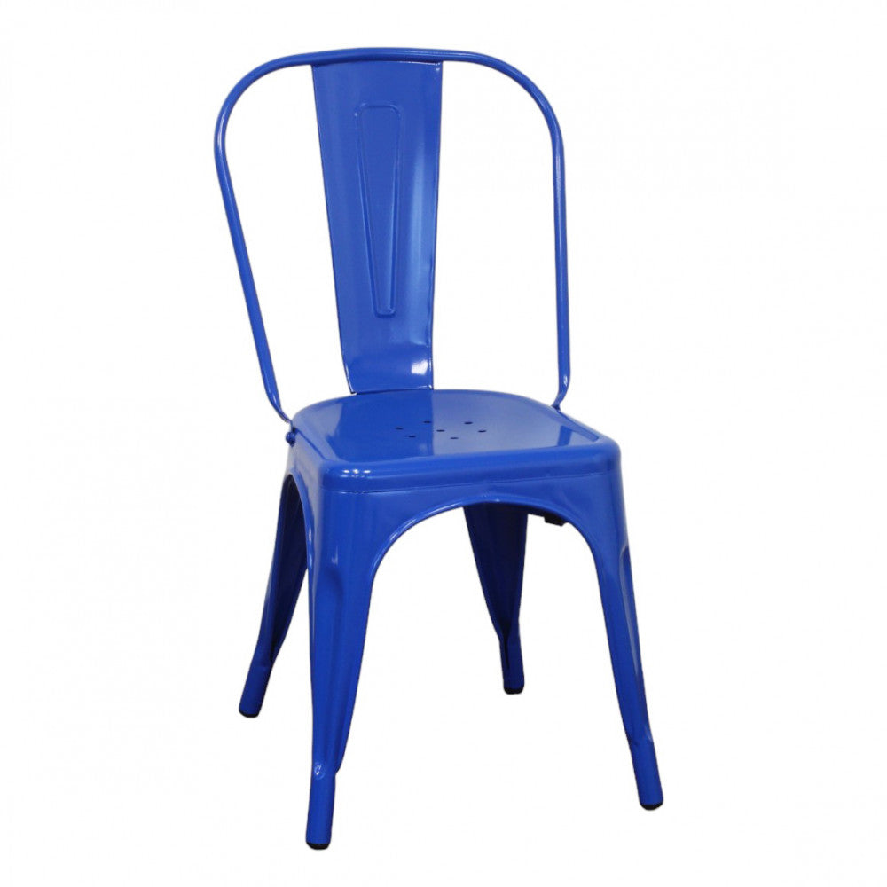 Sedia da interno in metallo resistente 35x45xH85 cm con design ergonomico Lola