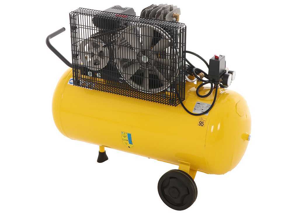 Compressore a cinghia aria compressa bicilindrico coassiale base line Abac 90 lt