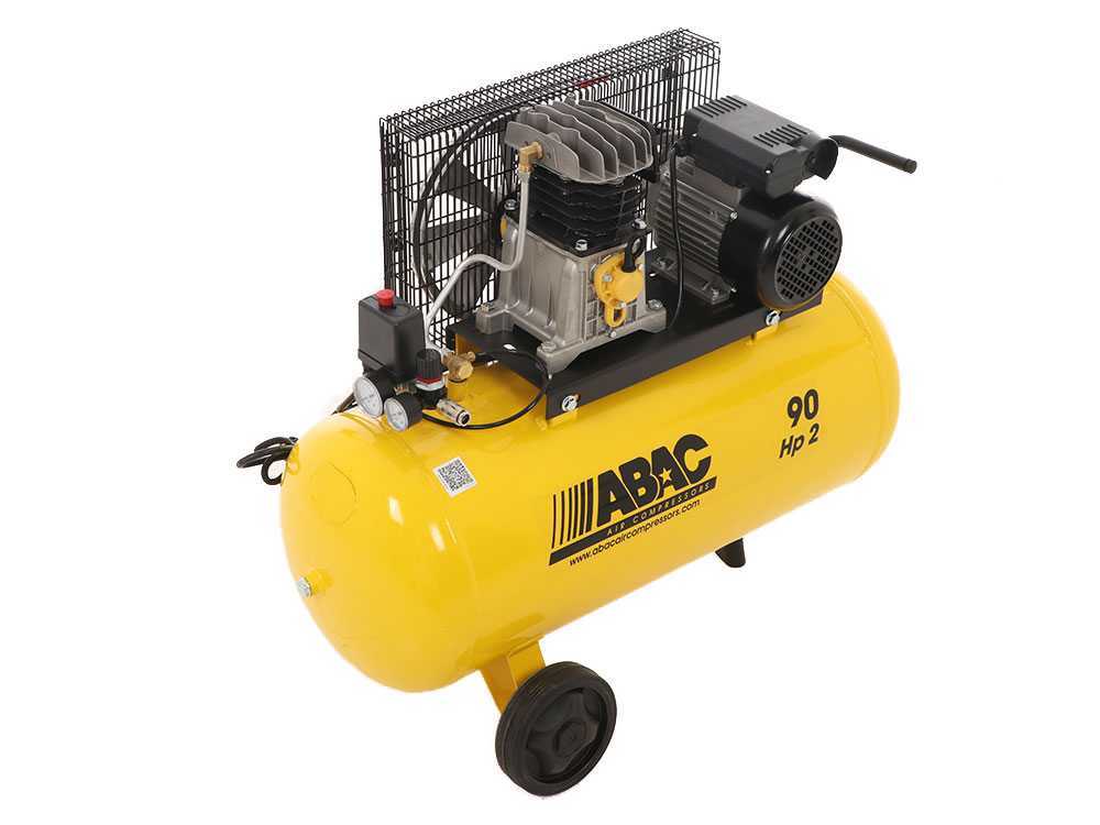 Compressore a cinghia aria compressa bicilindrico coassiale base line Abac 90 lt