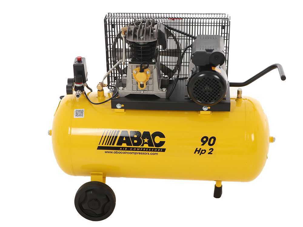 Compressore a cinghia aria compressa bicilindrico coassiale base line Abac 90 lt