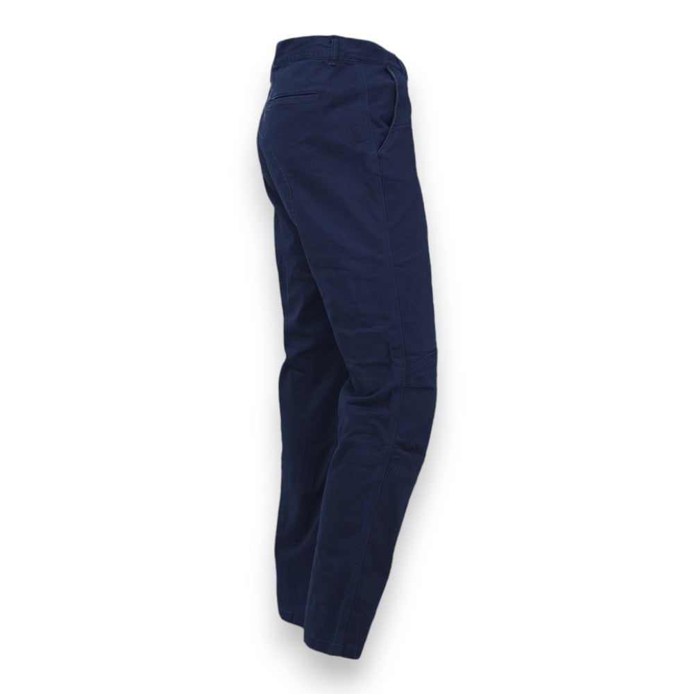 Pantalone da lavoro slim fit in cotone elasticizzato con tasche multiple e rinforzi ginocchia blu desteint