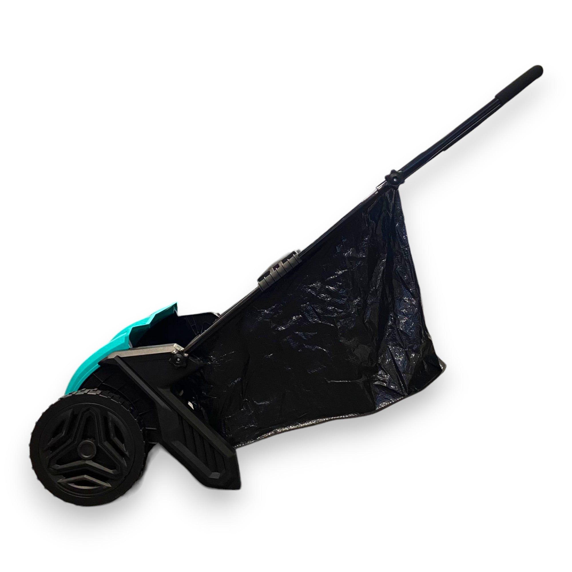 Arieggiatore spazzatrice raccoglitore di foglie a spinta con ruote per giardino con sacco removibile 100 lt