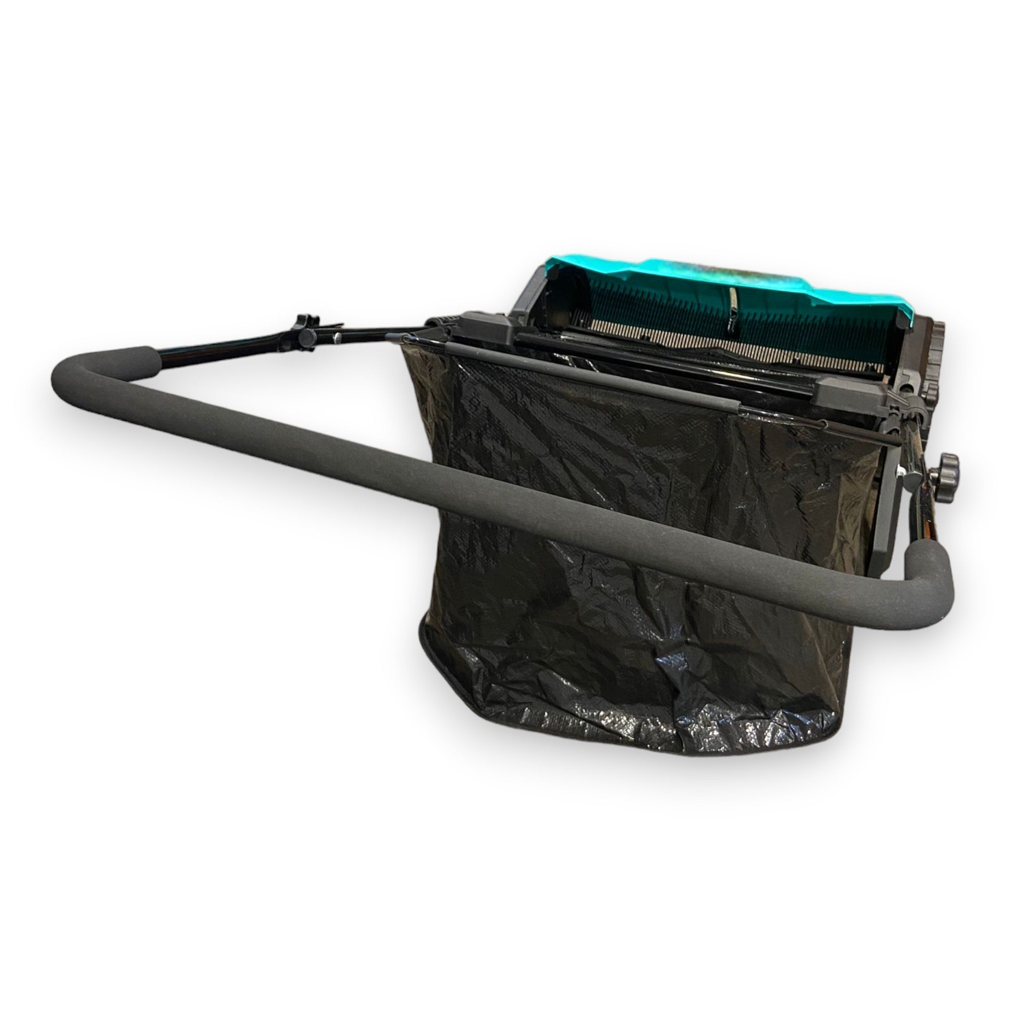 Arieggiatore spazzatrice raccoglitore di foglie a spinta con ruote per giardino con sacco removibile 100 lt