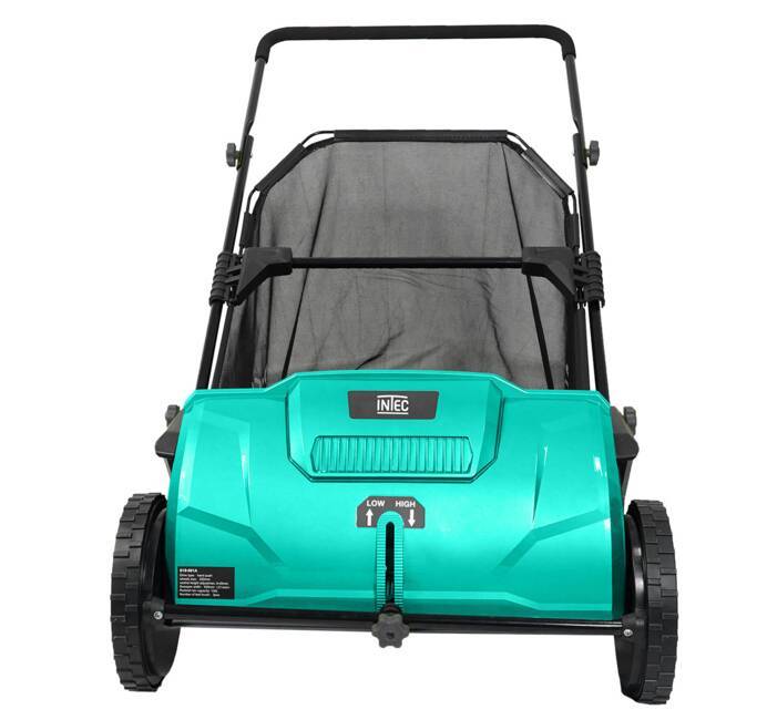 Arieggiatore spazzatrice raccoglitore di foglie a spinta con ruote per giardino con sacco removibile 100 lt