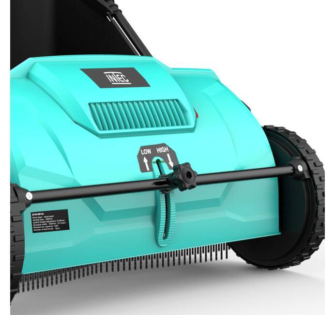 Arieggiatore spazzatrice raccoglitore di foglie a spinta con ruote per giardino con sacco removibile 100 lt