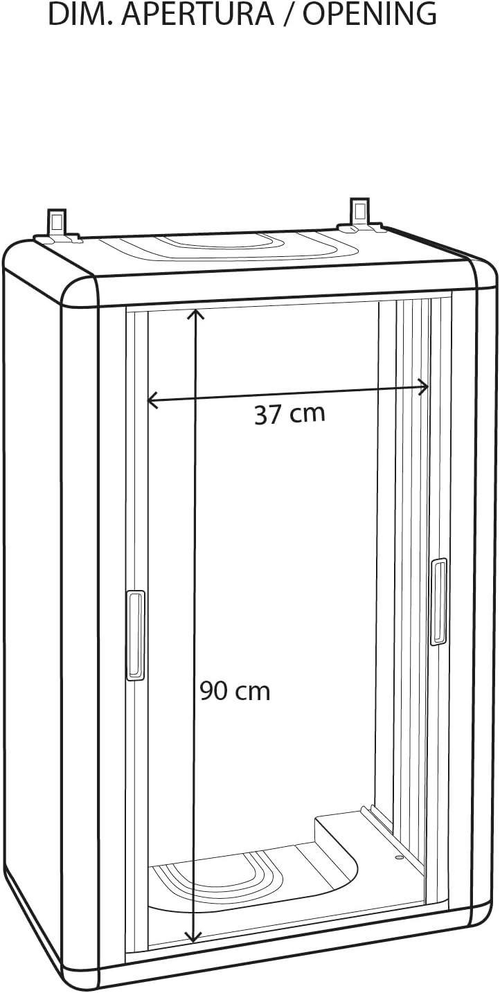 Armadio copricaldaia apertura a serranda himalaya easy roll bianco