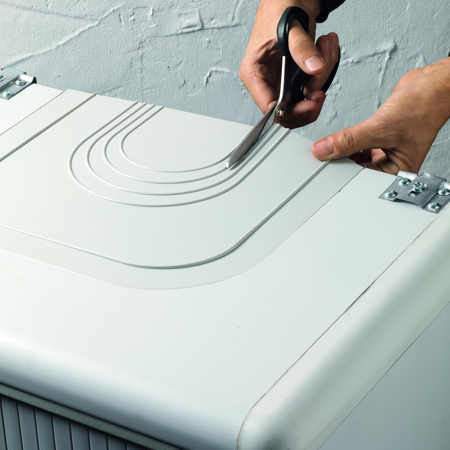 Armadio copricaldaia apertura a serranda himalaya easy roll bianco