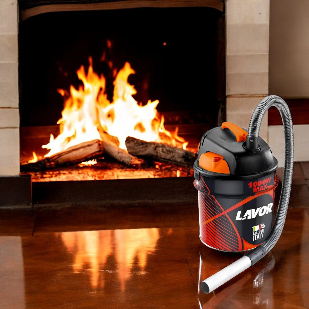 Aspiracenere elettrico potente silenzioso scuotifiltro capienza 18 litri 800 watt fusto acciaio filtro lavabile