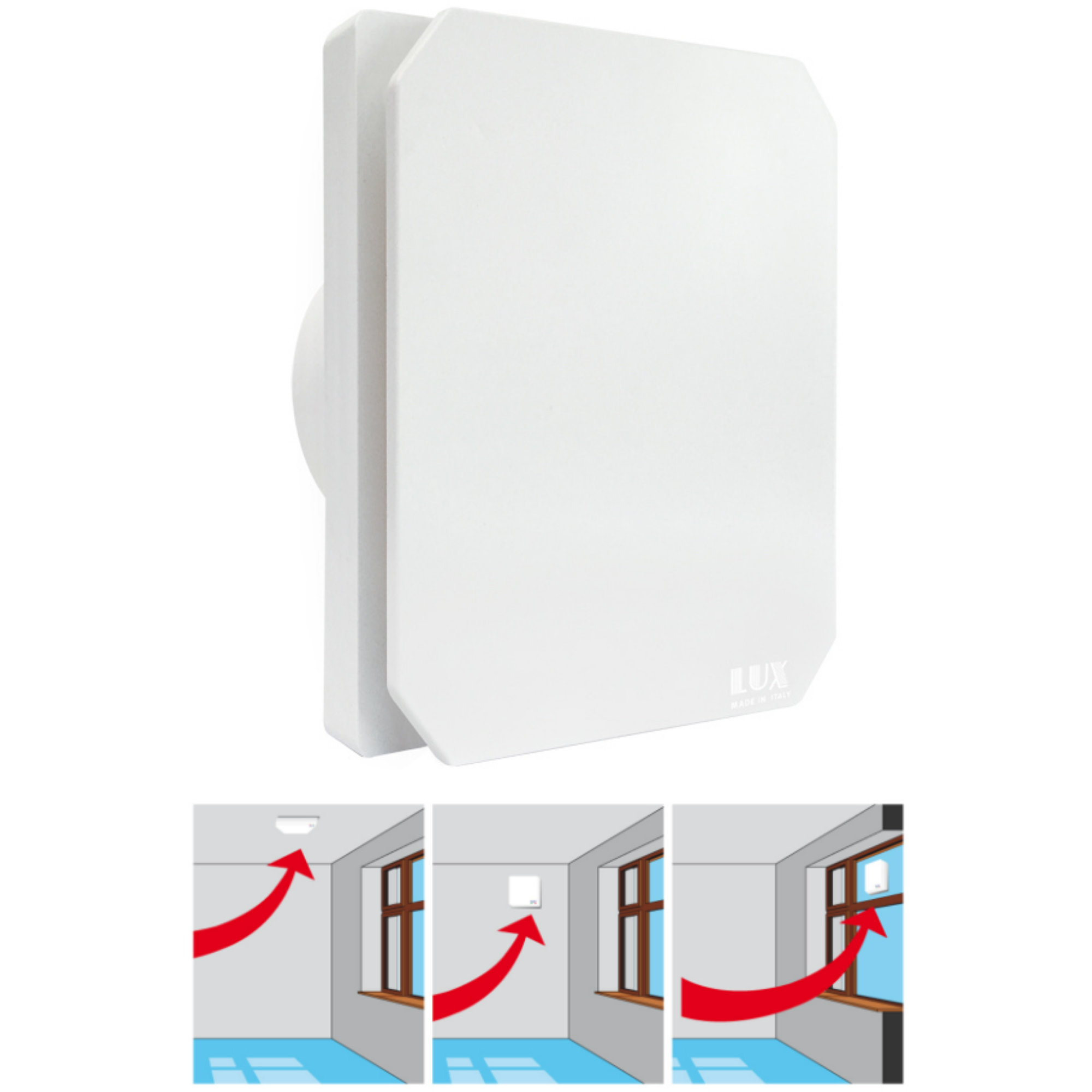 Aspiratore elettrico assiale ø 120 mm 140 m3h per ricambio aria in bagni ciechi mansarde taverne tensione 220v potenza 15w