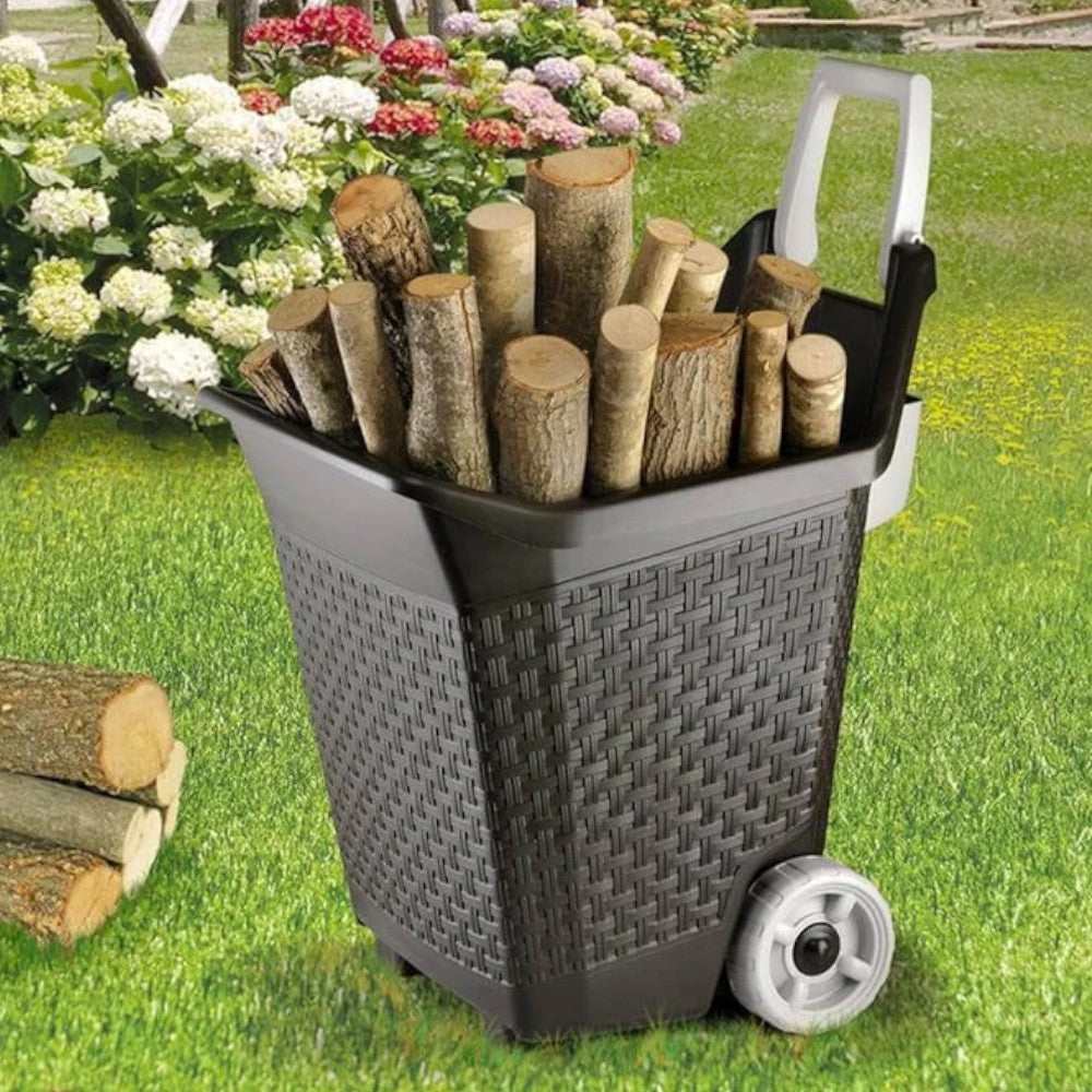 Carriola carrello multiuso kart per esterno giardino 59x50xH72 cm 76 lt