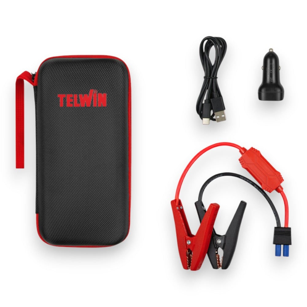 Avviatore di emergenza per auto power bank drive 9000 mAh con torcia e attacchi USB