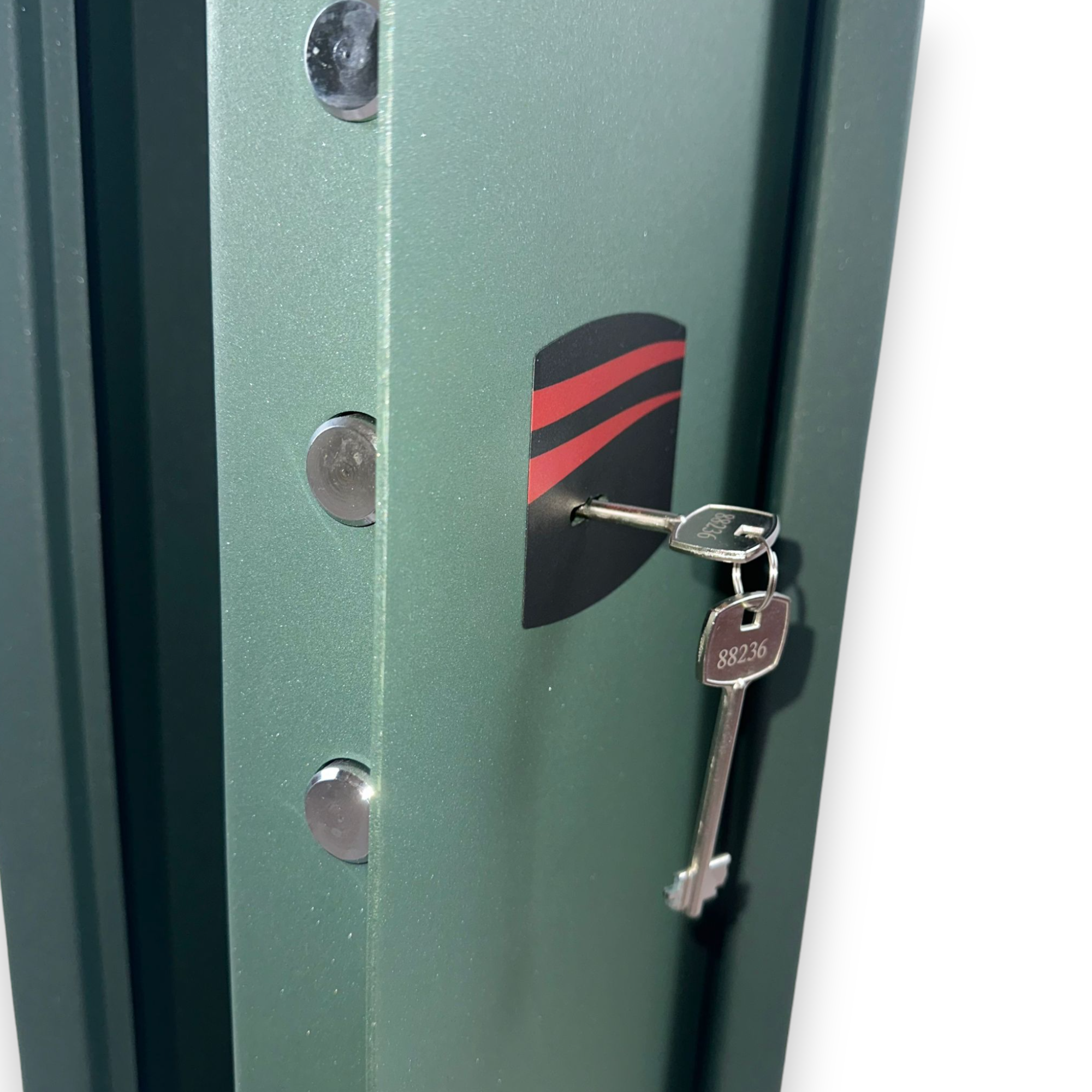 Armadio portafucili 5 posti in acciaio verde militare con cassaforte tesoretto interno STARK S5001T