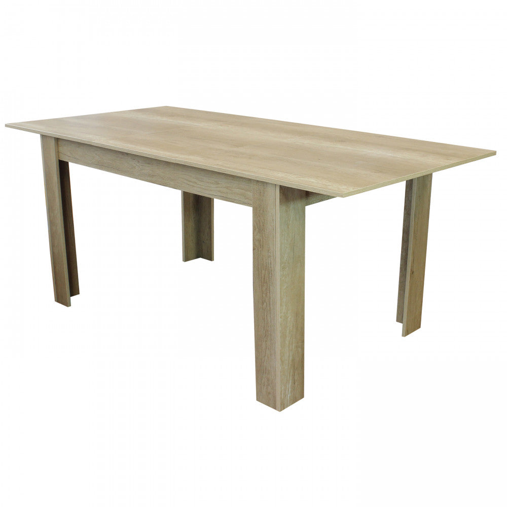 Tavolo rettangolare allungabile in MDF 90x140/190xH78 cm per sala da pranzo Emmet