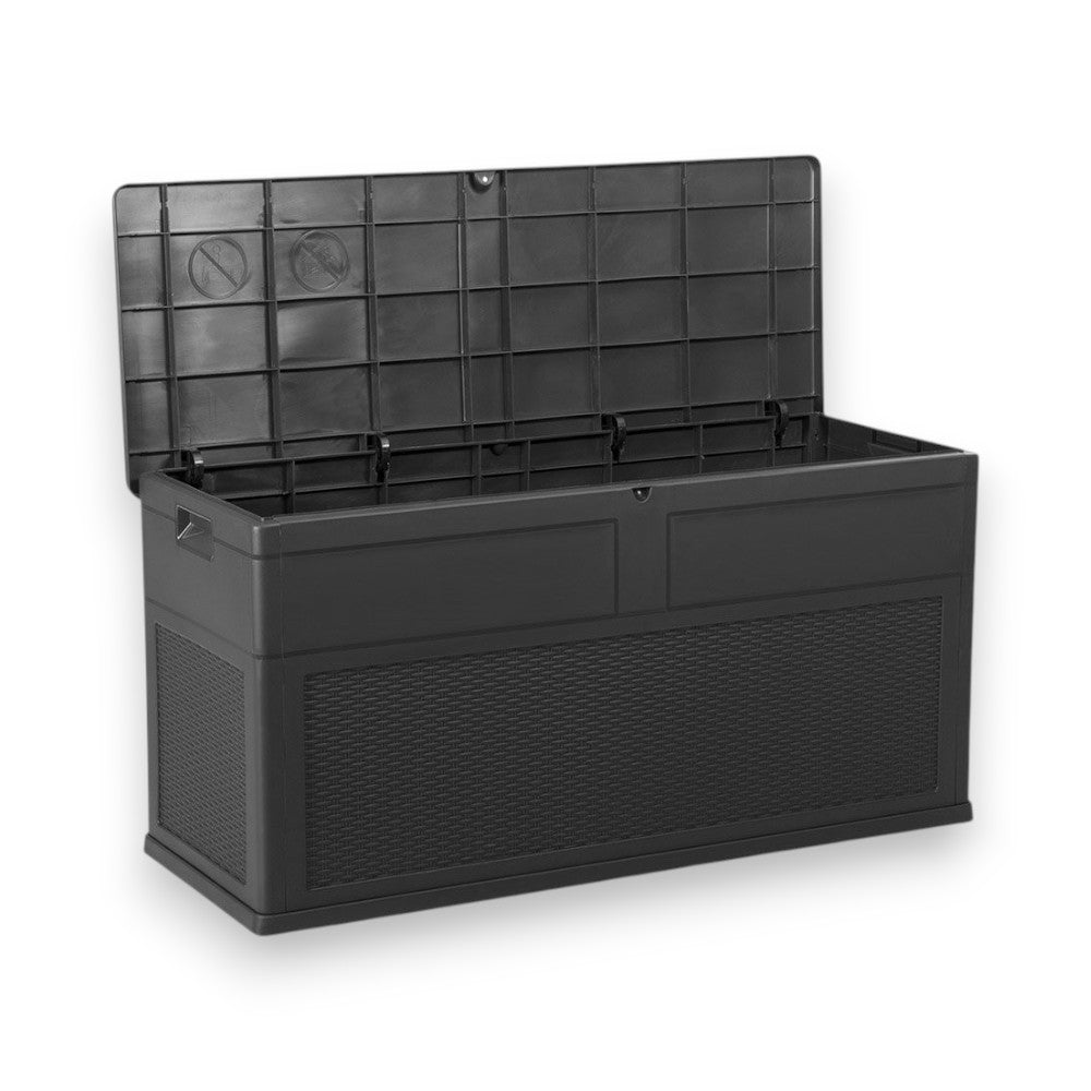 Baule da esterno multiuso contenitore panca cassapanca in plastica da giardino Toomax