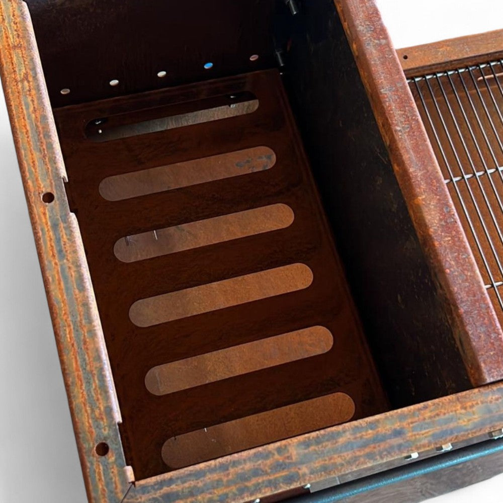 Barbecue a legna e carbone in acciaio Corten EL GAUCHO RIO