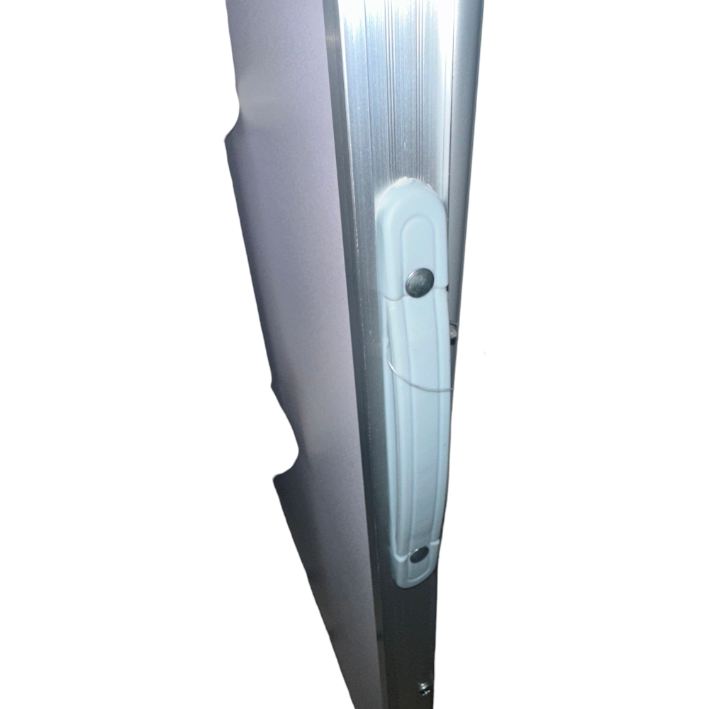 Tavolino pieghevole da esterno 80x60 cm con struttura in acciaio e piano in mdf Steely