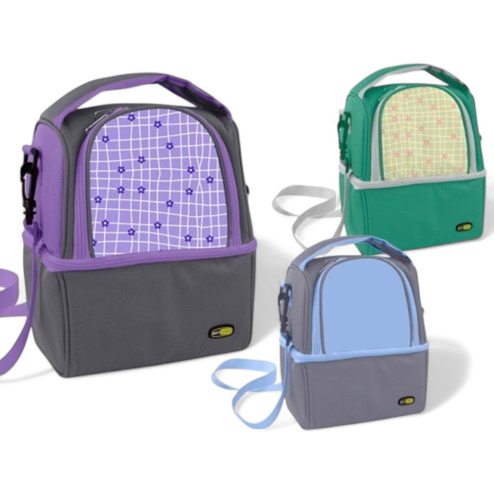 Borsa termica 7 lt in poliestere 600D 21x16xH26 cm Chrissy lunch bag double