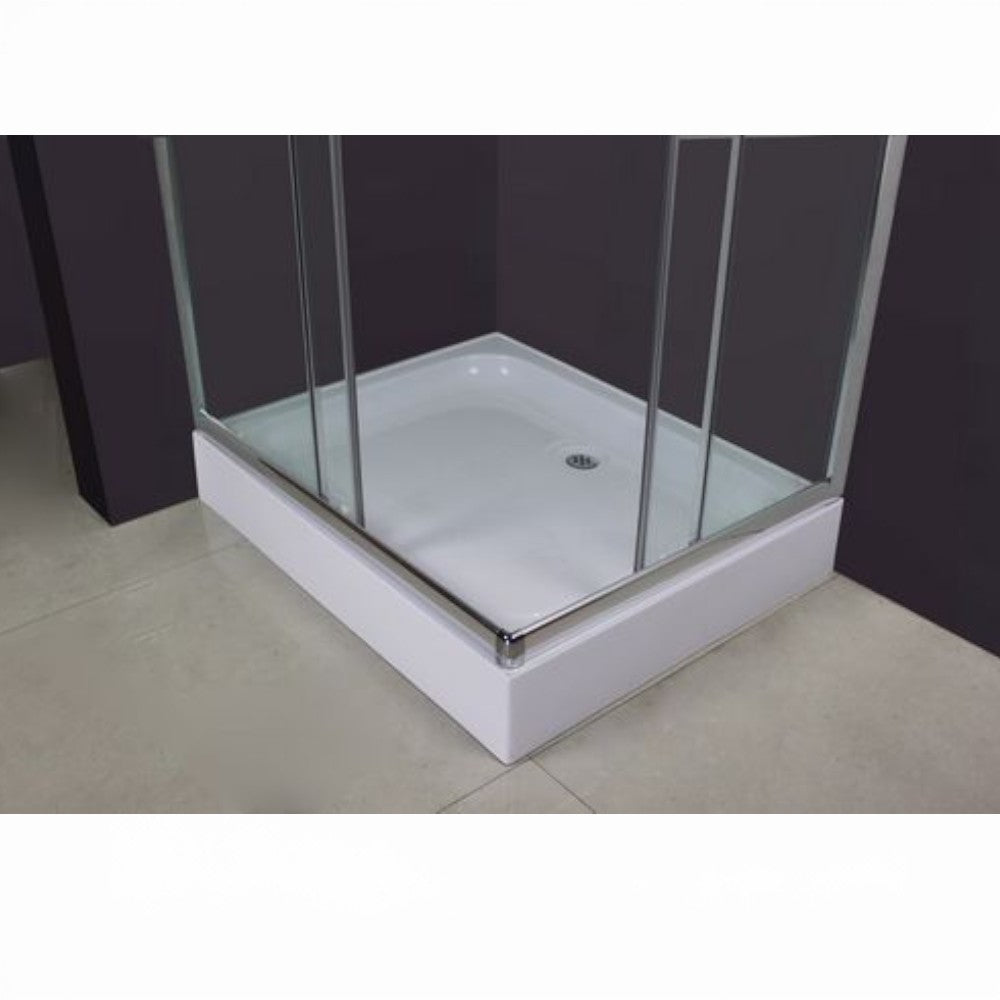 Box doccia in vetro con 2 ante scorrevoli modello GIRASOLE 68x88xH190 cm