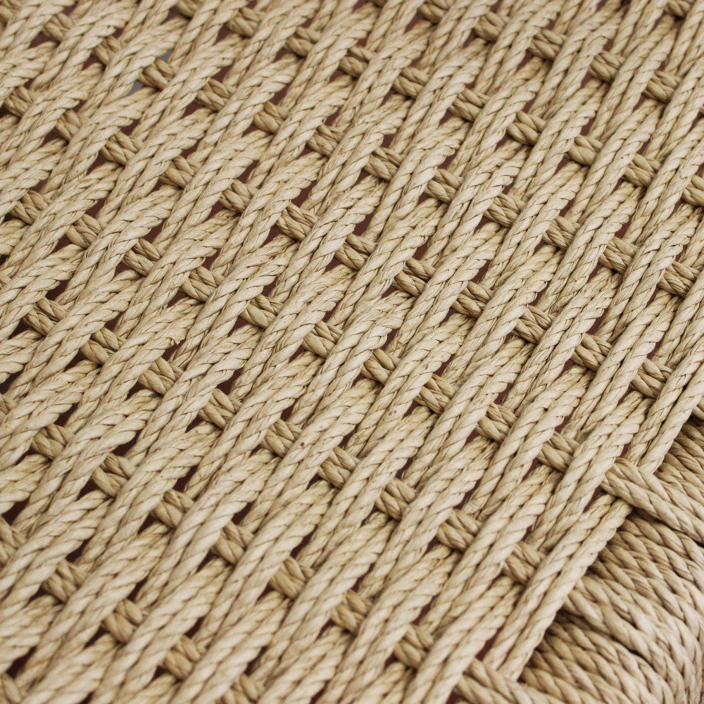 Poltrona impilabile in legno teak e wicker 59x60x80 cm da esterno Agra