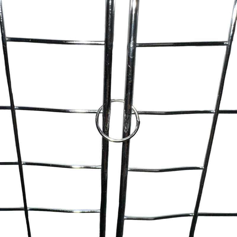 Griglia graticola 50x38,5 cm a doppia piastra in acciaio per brace e anello di blocco BestBQ
