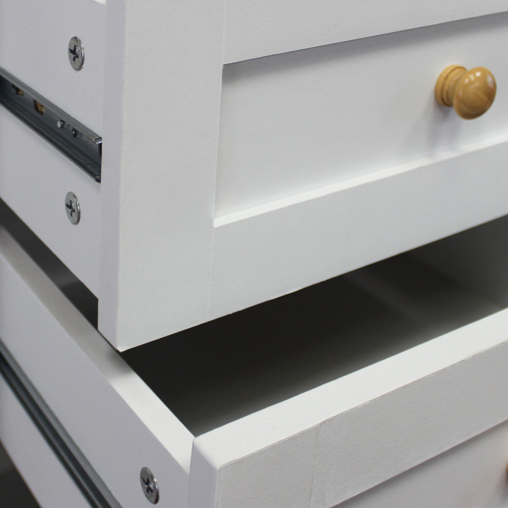 Mobile credenza da ingresso casa in legno bianco con ante 3 e 2 cassetti