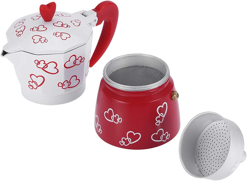 Caffettiera moka caffè in alluminio e silicone Cuore SìChef - 1 tazza